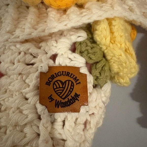 Floral Crochet Cardigan with Multicolor Roses Granny Square Floral Heavy Knit - Picture 4 of 4